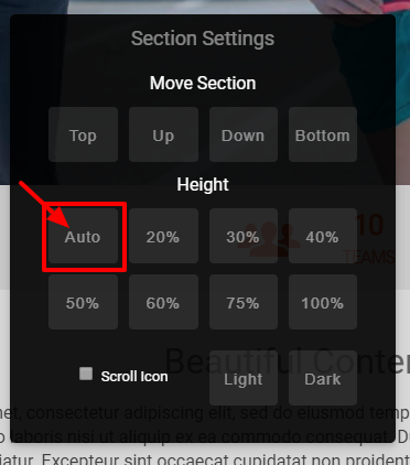 section setting 2